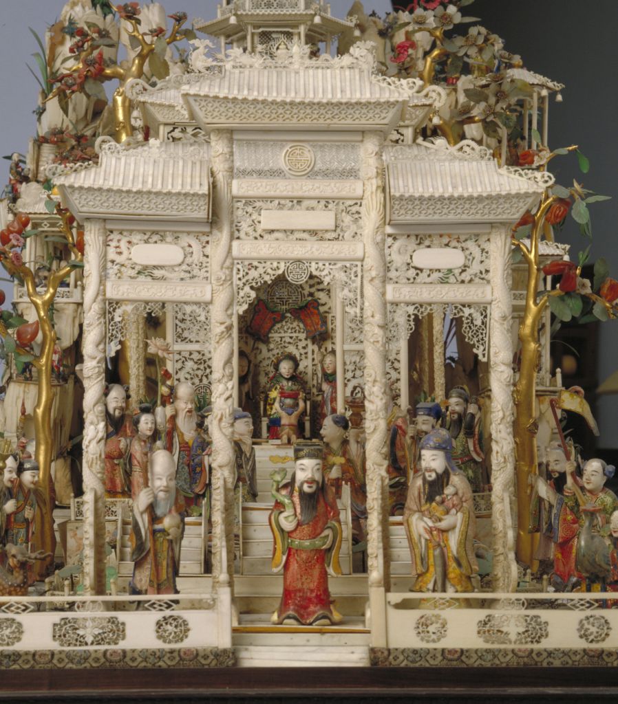 图片[3]-Ivory carved immortal birthday tower-China Archive